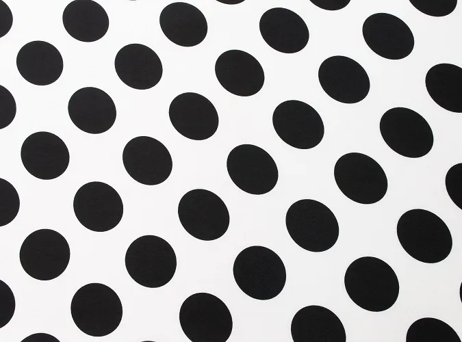 White with Black Polka Dot Linen