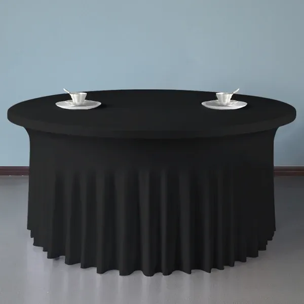 Fitted Table Cover (Black 60" / 5' Round)