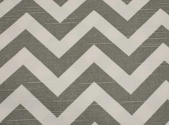 Rustic Cool Grey Chevron Linen