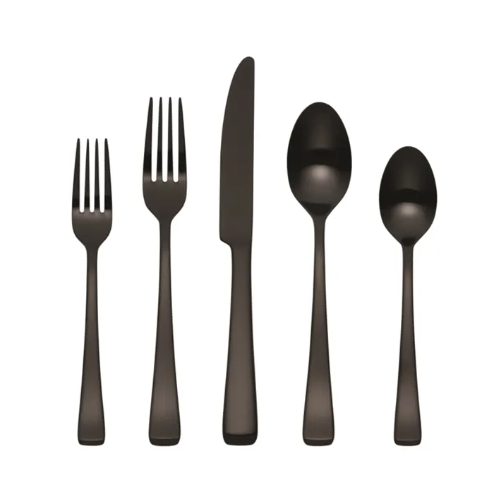 Black Matte/Satin Flatware Collection (Pack of 10) Select Item...