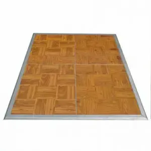 Dark Maple Parquet Dance Floor (3'x4' Sections - Installed)