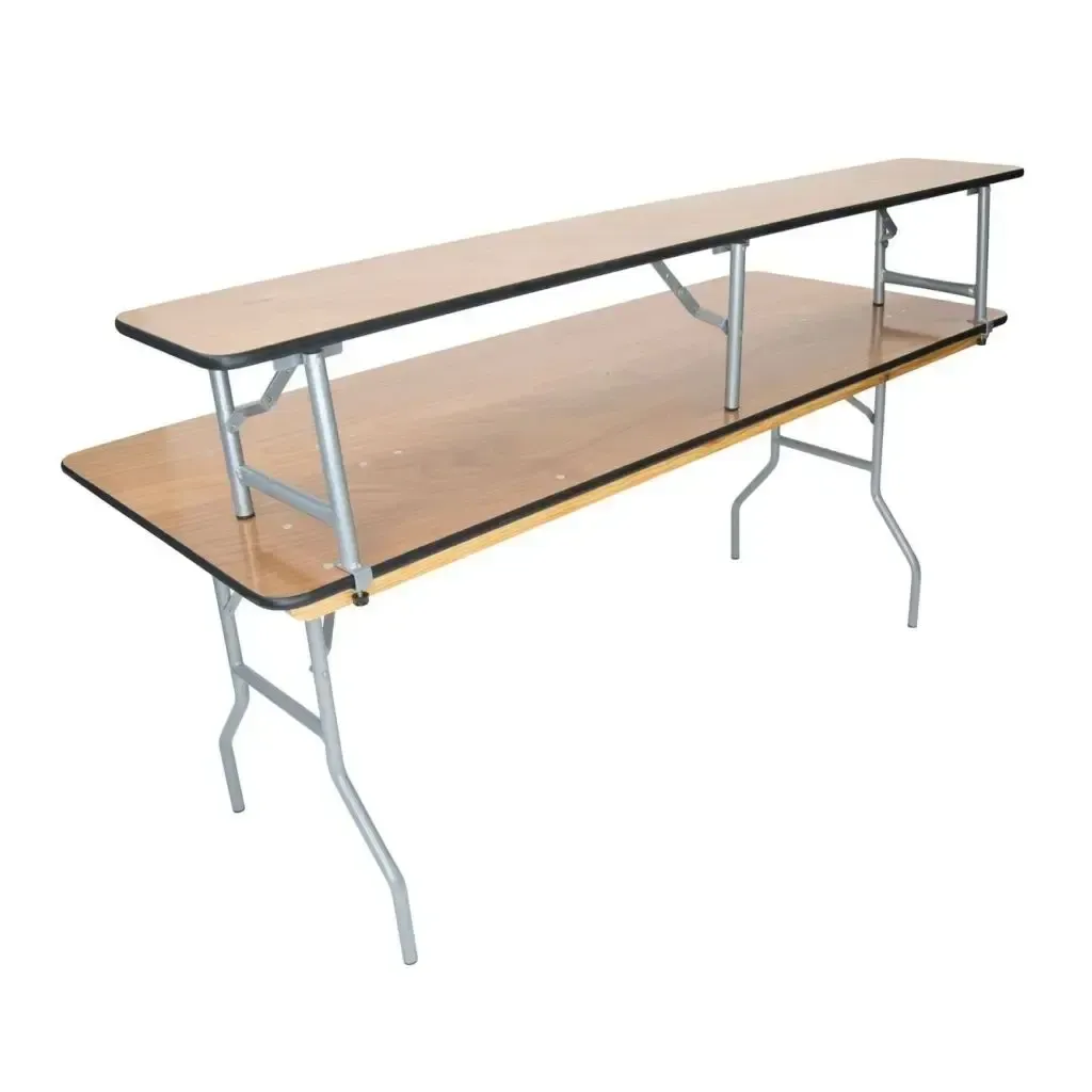 BAR TOP- Wood Folding Table (for 6' banquet table)