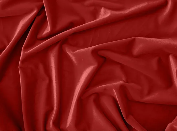 Red Plush Velvet Linen