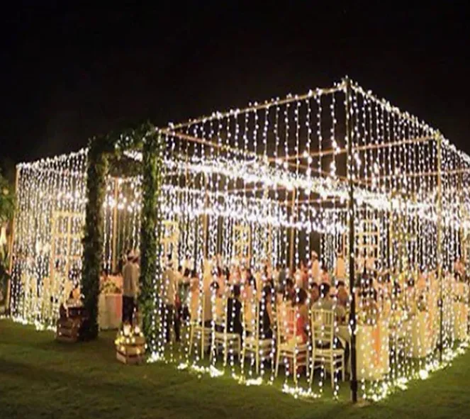 Twinkle Light Curtain (LED) (8'Hx10'W Section) (Installed, Price Per Section)