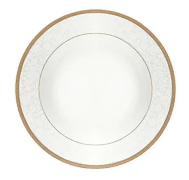 Juliet Dinner Plate 11" (Cream w/Gold Band)