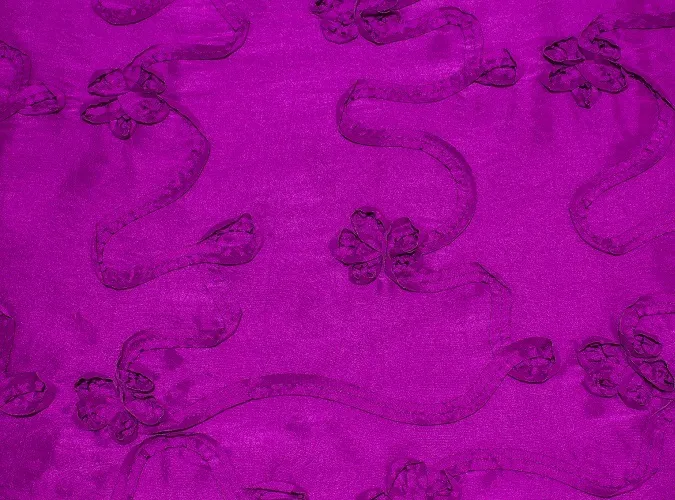 Violet Ribbon Taffeta Linen