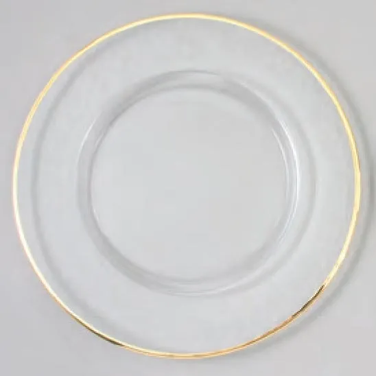 Charger - Gold Rim Glass 13"