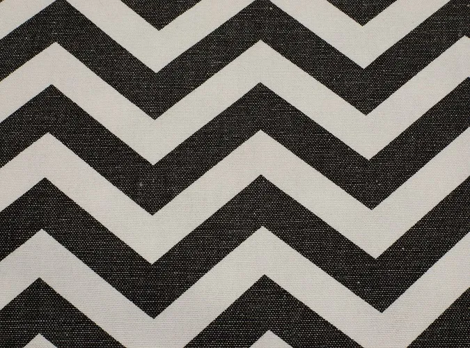 Rustic Black & White Chevron Linen