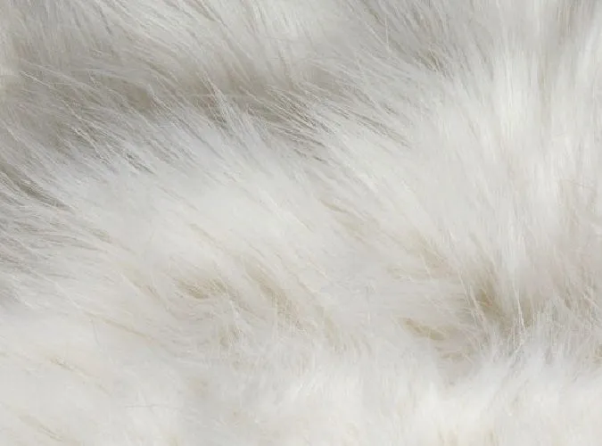 White Faux Fur Linen