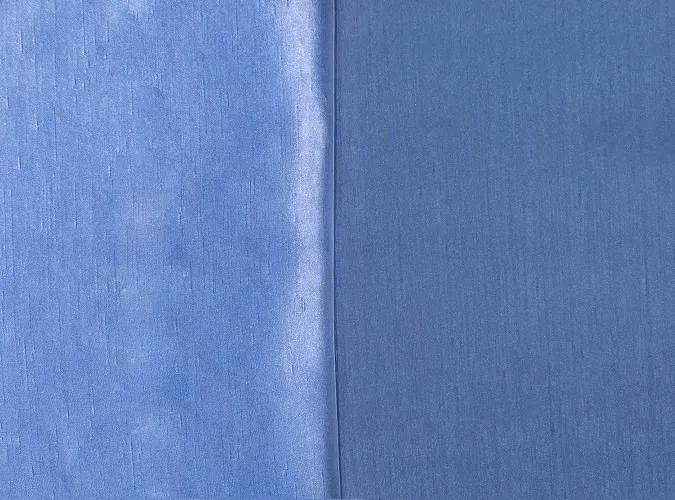 Cornflower Blue Shantung ~ Reversible Linen