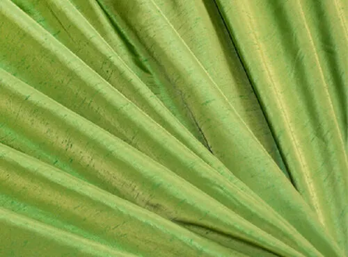 Apple Green Dupioni Linen - Wide Runner 24" x 120"