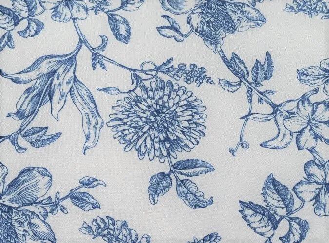 Indigo Bloom Linen