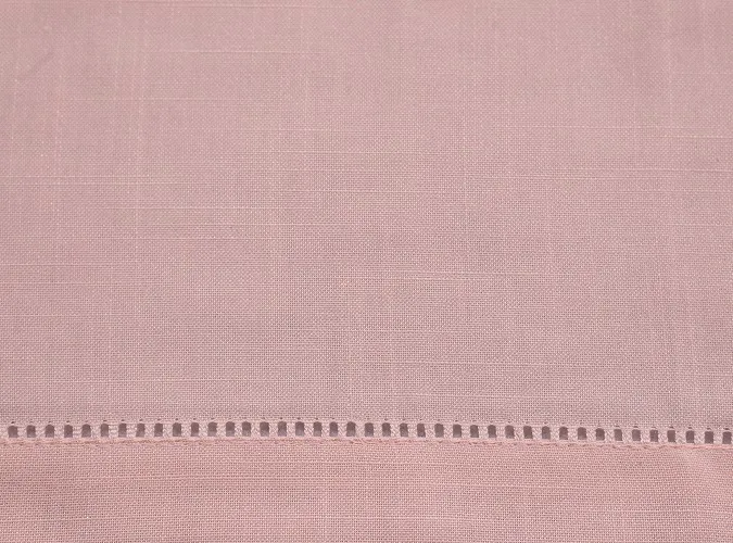 Petal Pink Hemstitch Linen