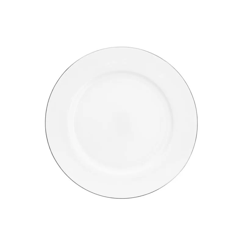 Camellia Silver Rim Dinner Plate