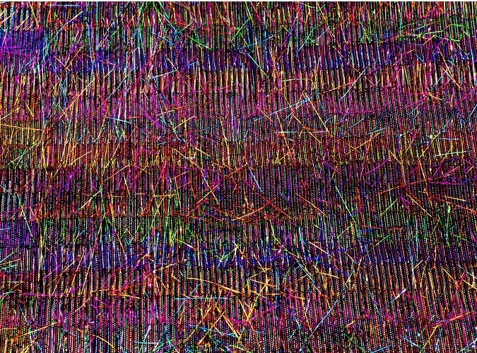 Multi-Colored Shag Linen