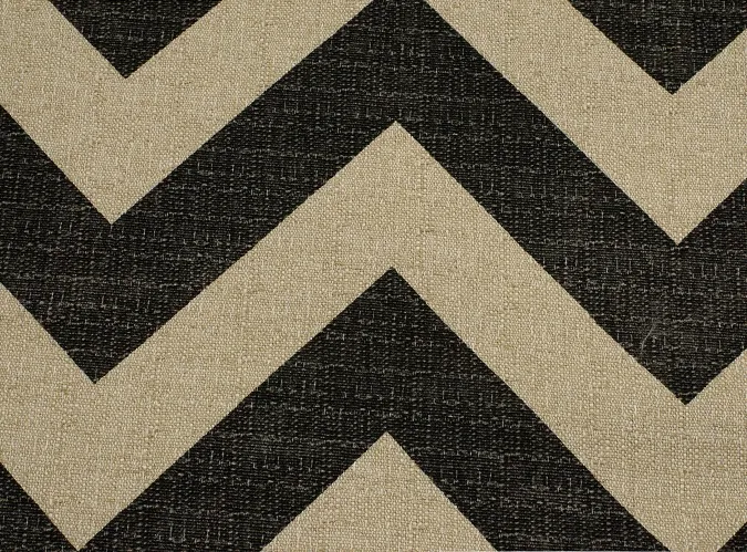 Rustic Black & Tan Chevron Linen