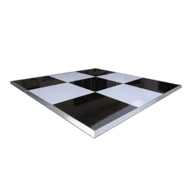 Dance Floor - Black & White 12'x12' (4x4' Sections)
