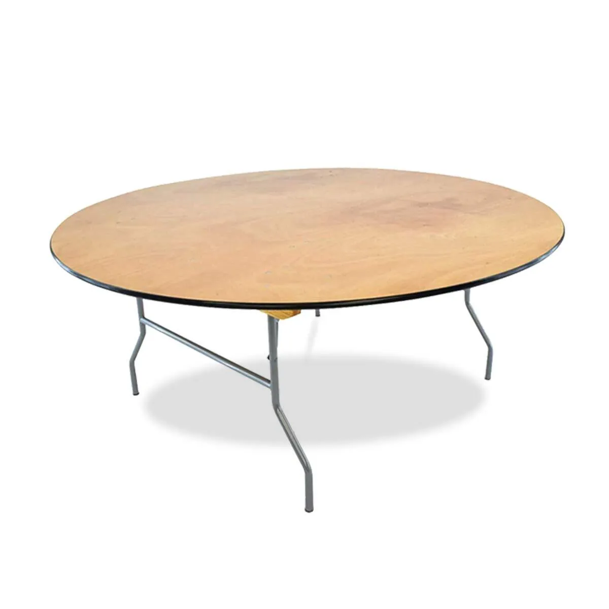 72" Round Wood Folding Table