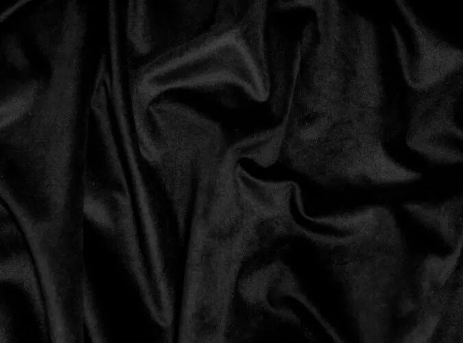Black Plush Velvet Linen