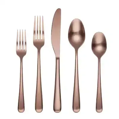 Brushed Rose Gold Flatware Collection (Pack of 10) Select Item...