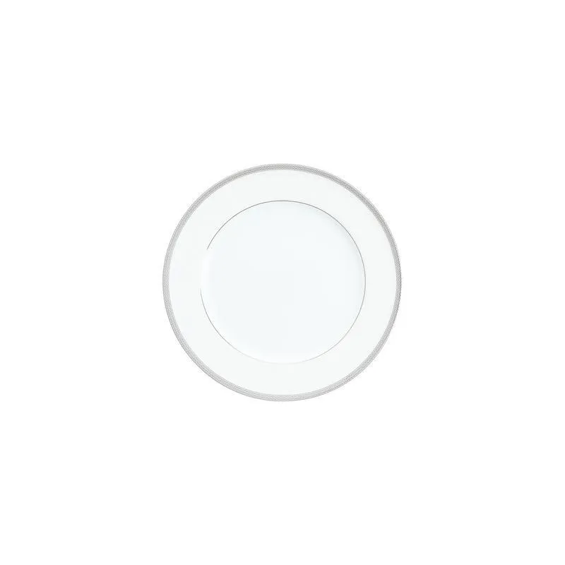 Juliet Salad/Dessert Plate 8.25" (White w/Platinum Band)