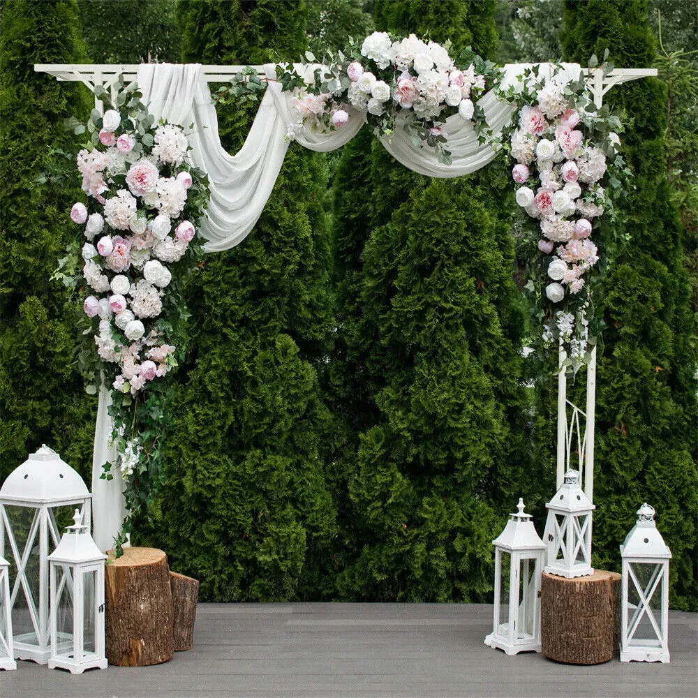 White Rectangle Metal Arch