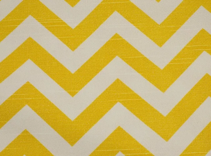 Rustic Lemon Chevron Linen