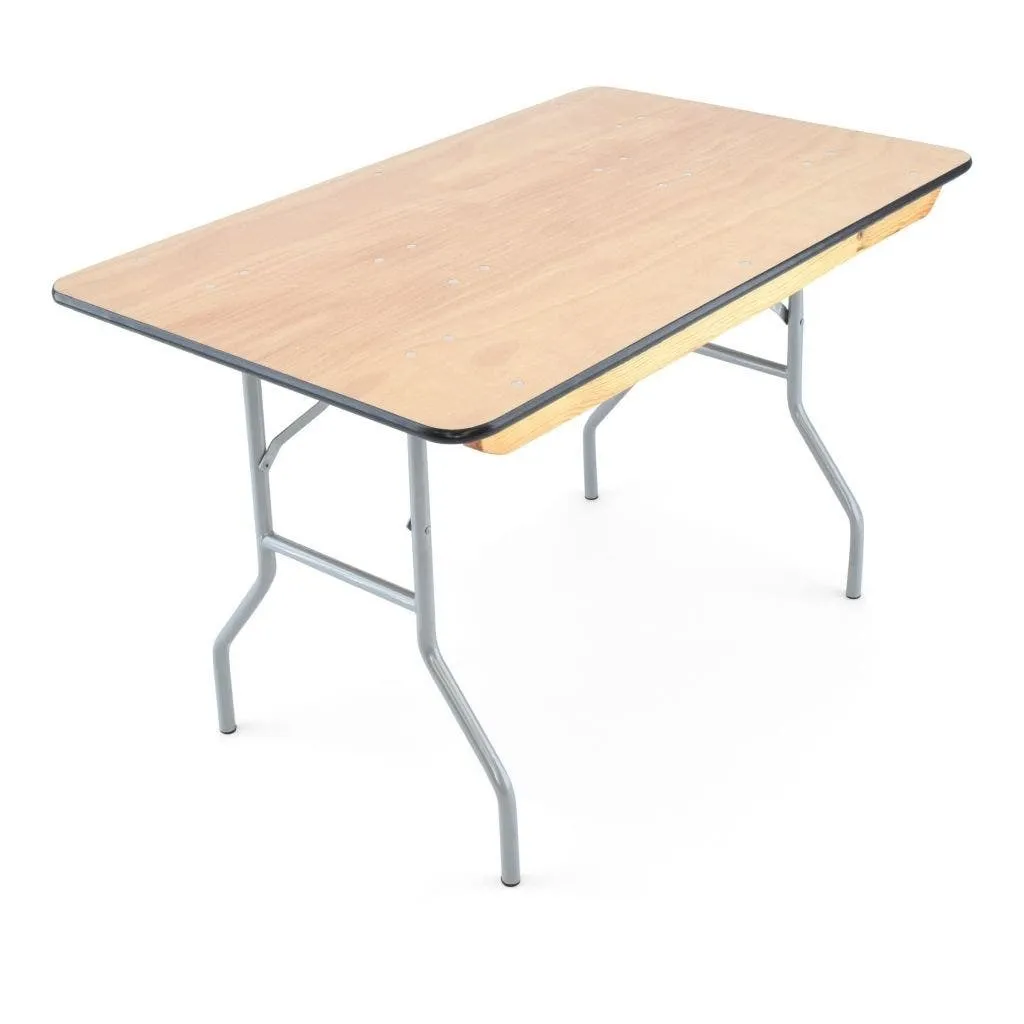 4'x30" Wood Folding Table