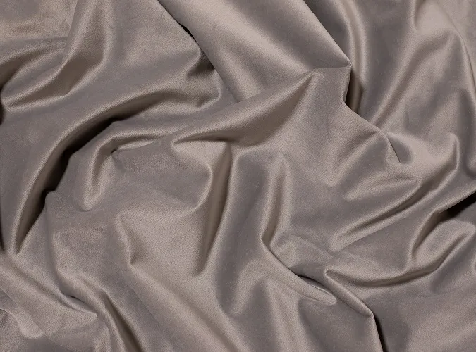 Dove Grey Plush Velvet Linen