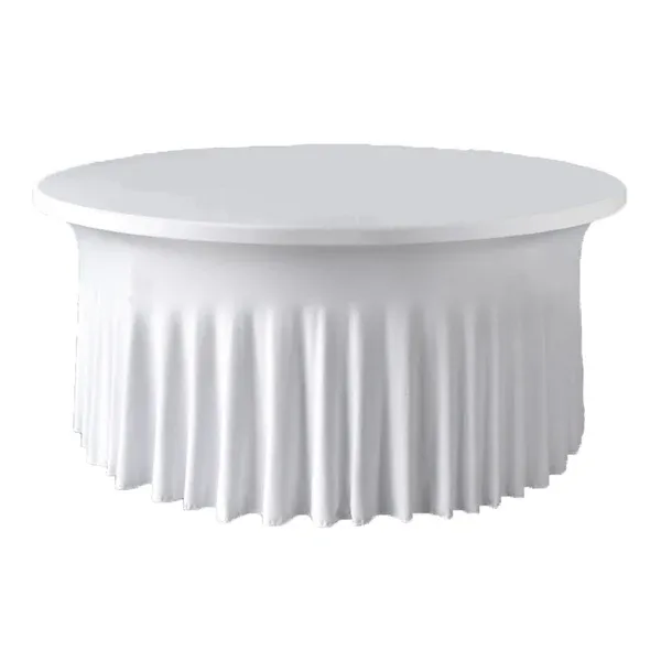 Fitted Table Cover (White 72" / 6' Round)