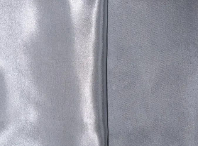 Silver Shantung ~ Reversible Linen