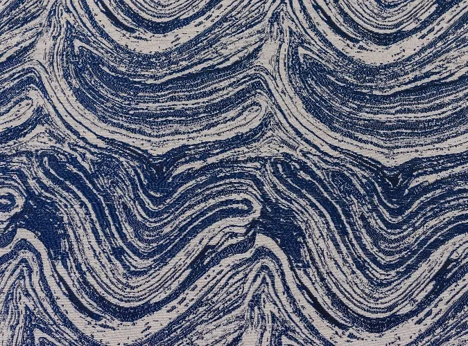 Deep Blue Marble Linen