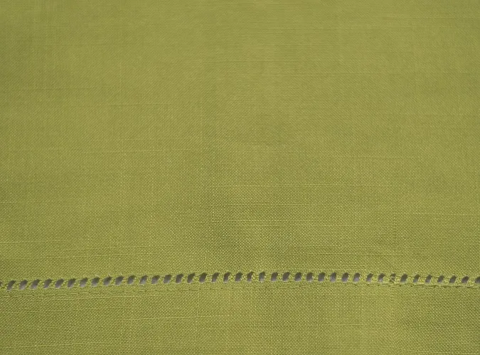 Pistachio Hemstitch Linen