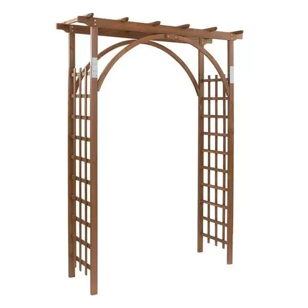 Brown Rectangle Wood Arch