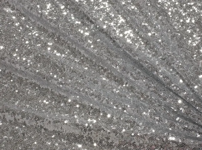 Silver Sequin Linen