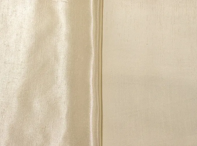 Ivory Shantung ~ Reversible Linen