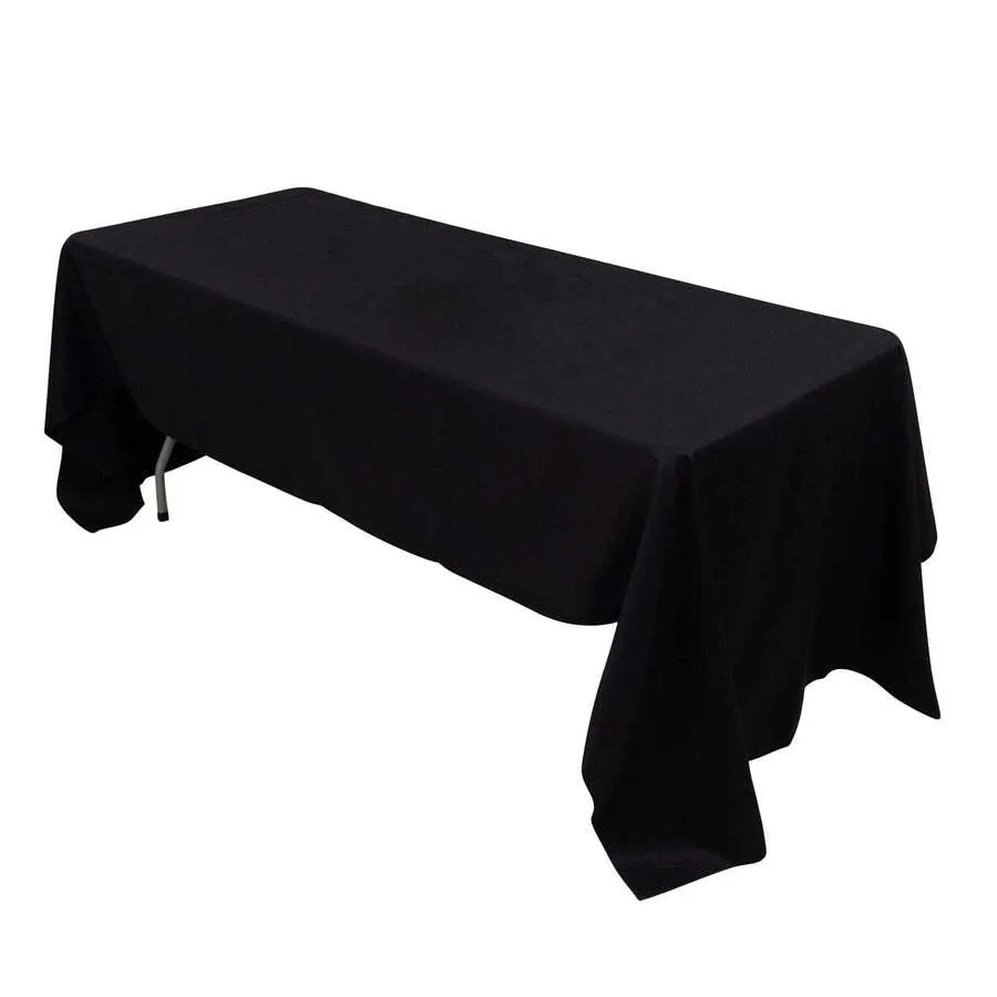 Black Rectangle Cotton Tablecloths 60" x 126"