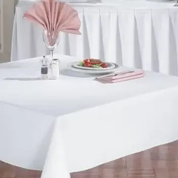 White Square Cotton Tablecloths 71" x 71"