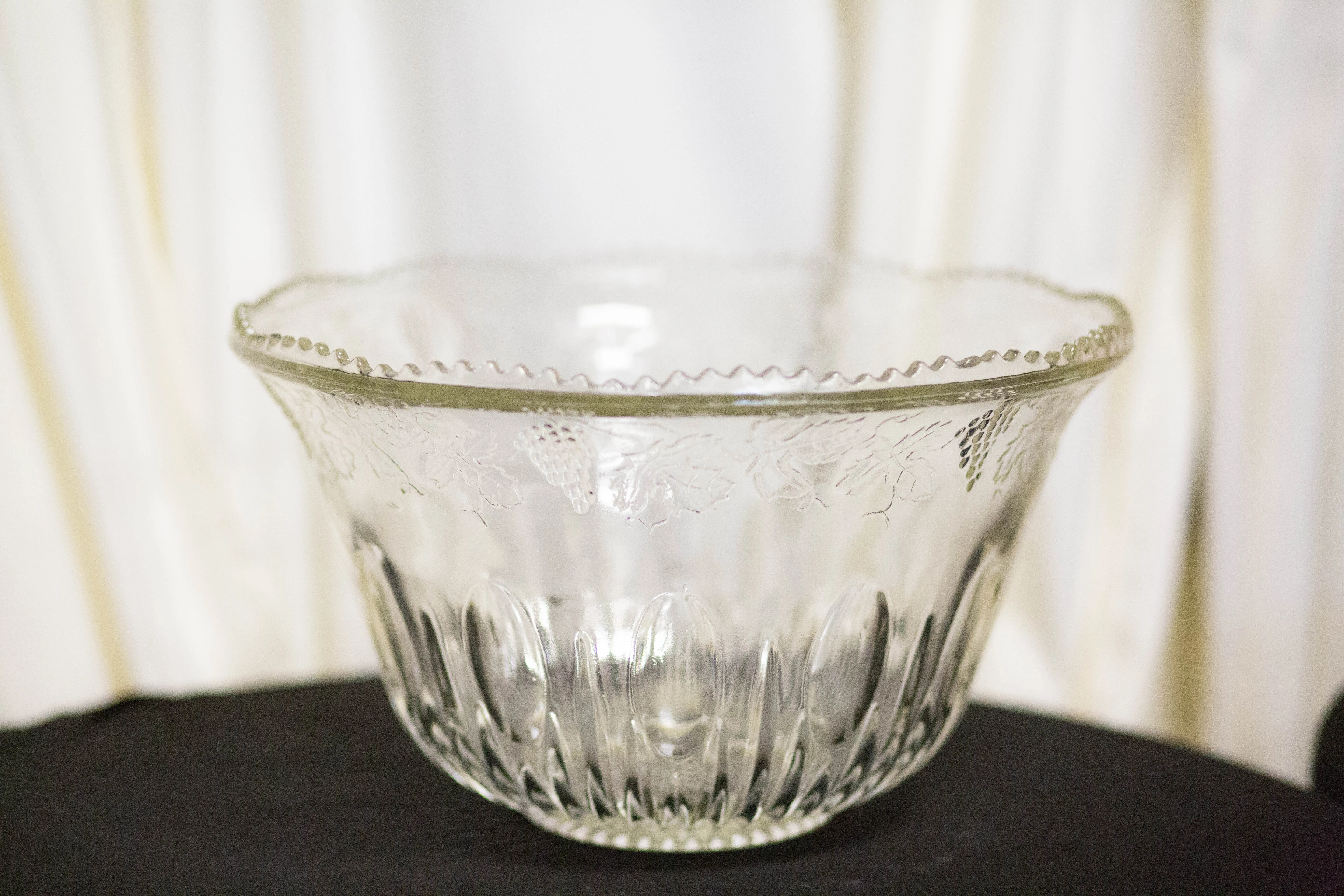 Martinsville Radiance Clear Glass Punch Bowl