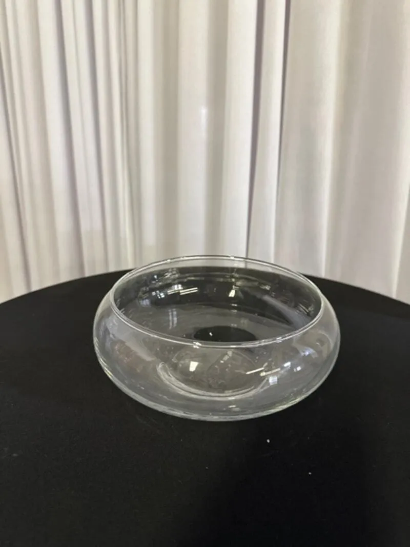 Clear Glass Fishbowl Vase 7.5"