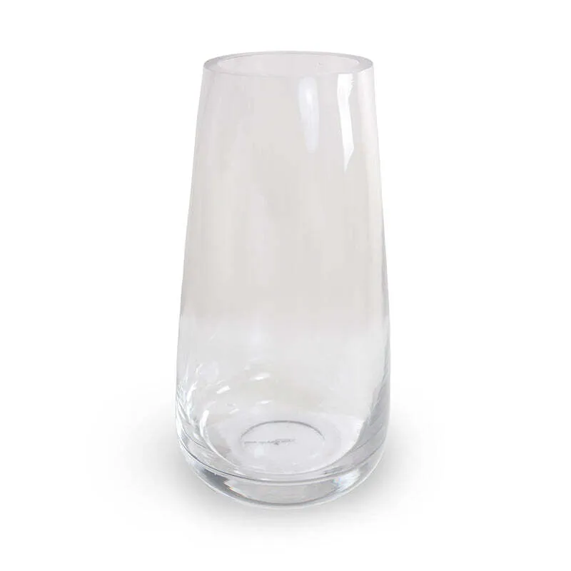 Tapered Clear Glass Vase 10"