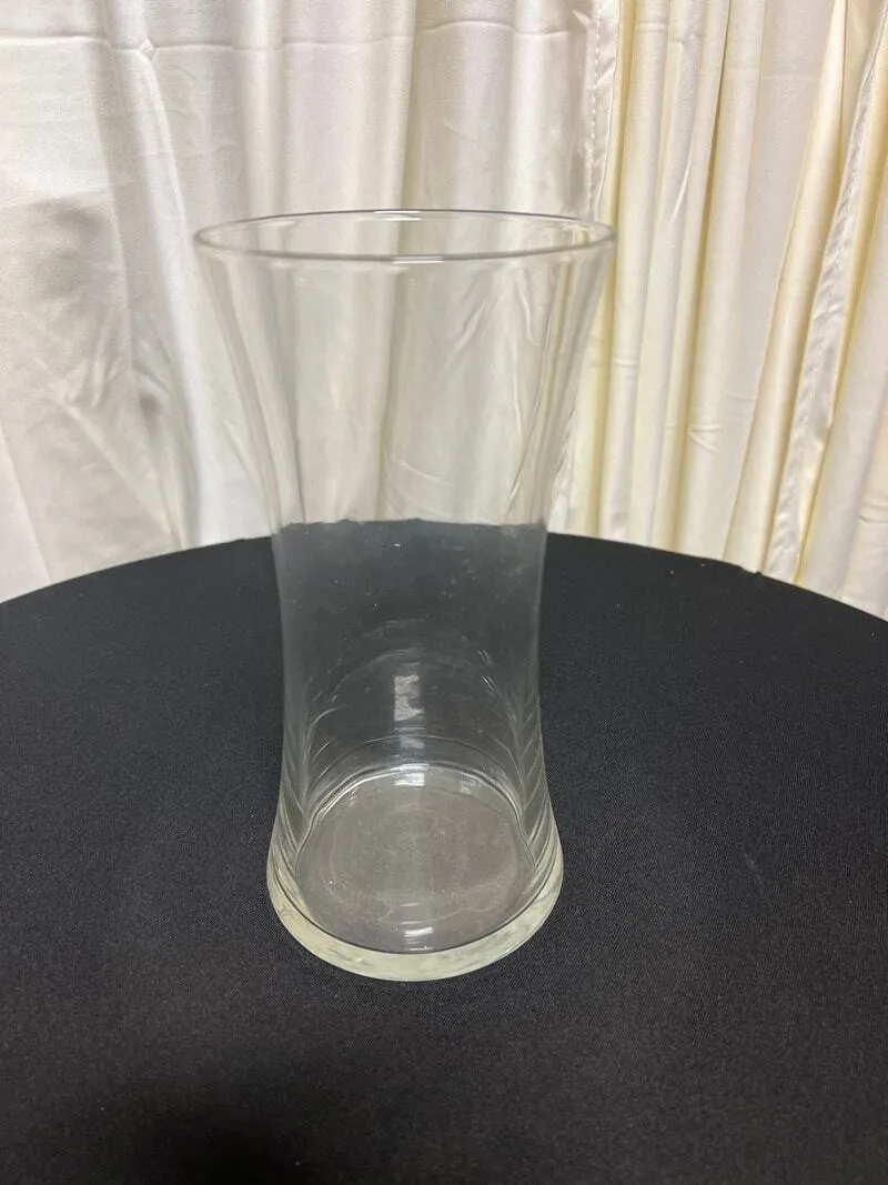 Clear Glass Flared Vase 8"