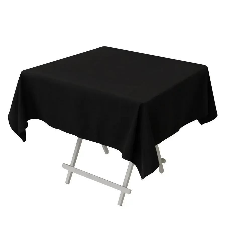 Black Square Cotton Tablecloths 52" x 52"