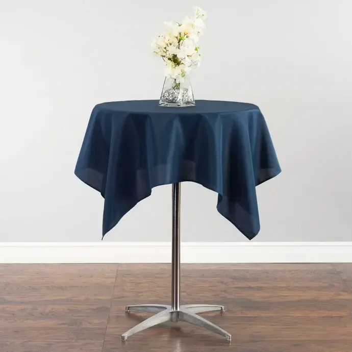 Navy Square Polyester Tablecloths 54" x 54" 