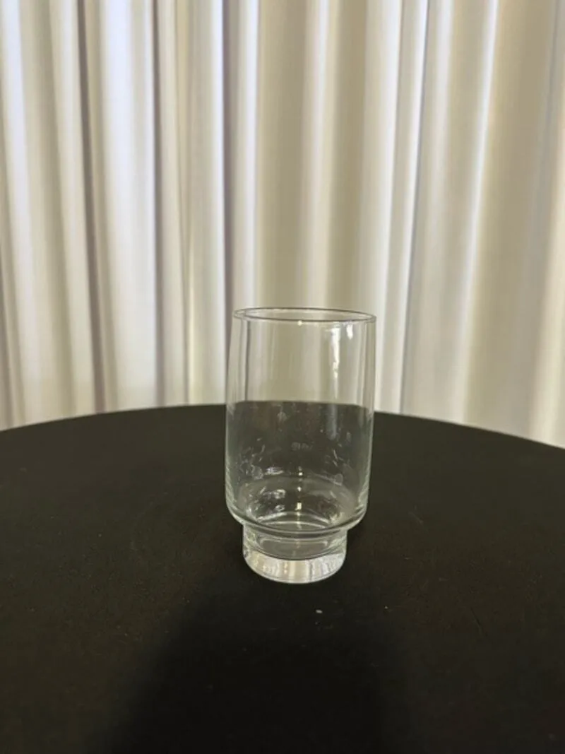 Vintage Clear Accent Flat Tumbler