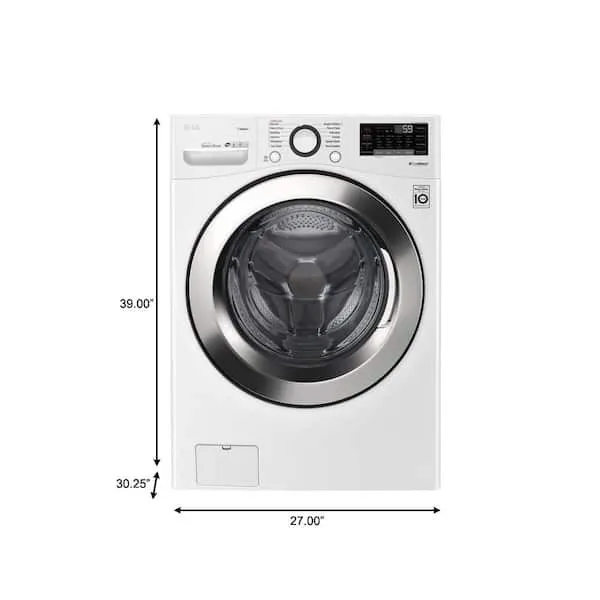 LG 4.5 cu ft High-Efficiency Front-Load Washer (White, ENERGY STAR)