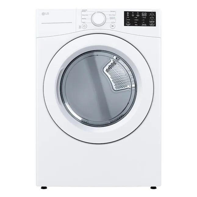 LG 7.4 cu ft Stackable Electric Dryer (White, ENERGY STAR)