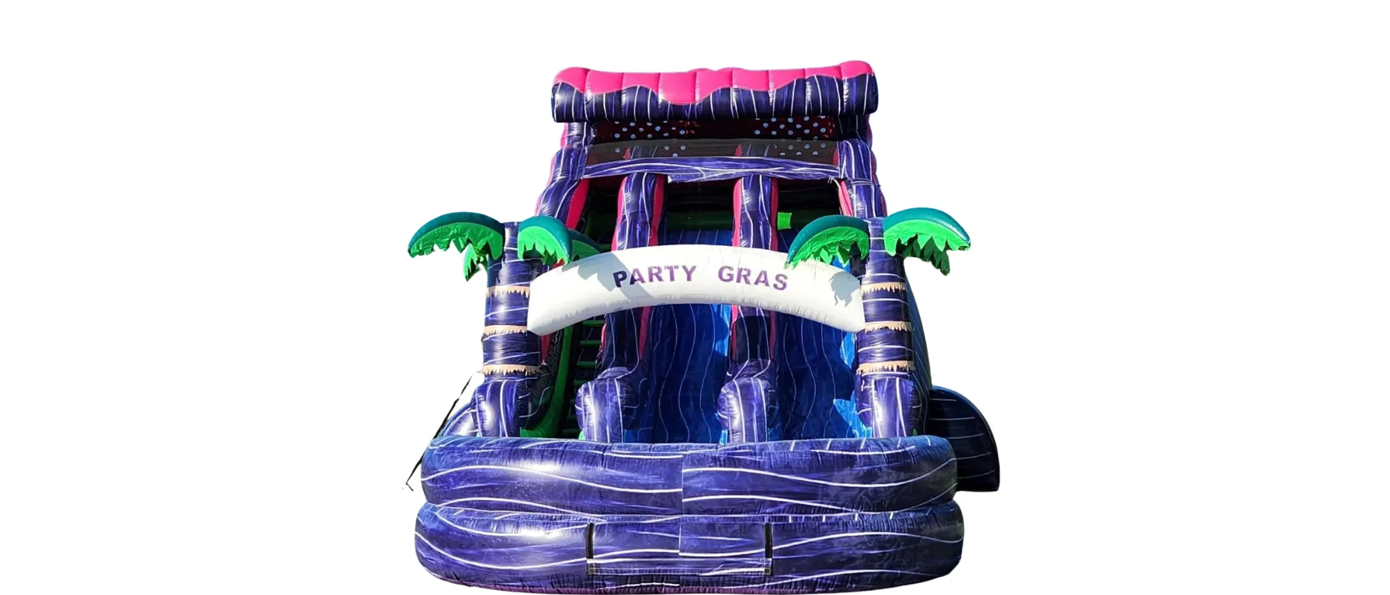 18ft Party Gras Dual Lane Water Slide