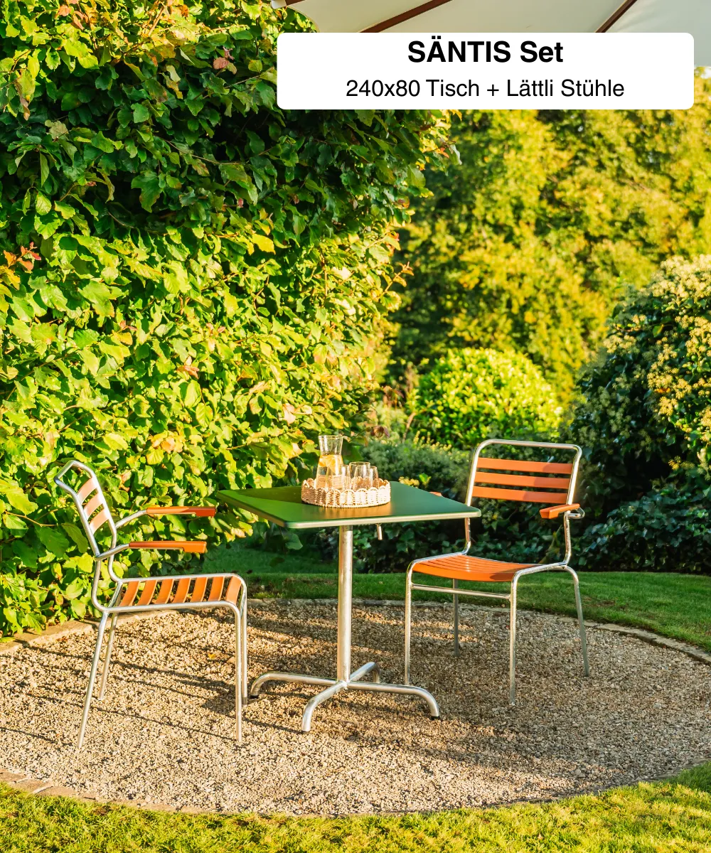 SÄNTIS 80x80 + Lättli Stühle