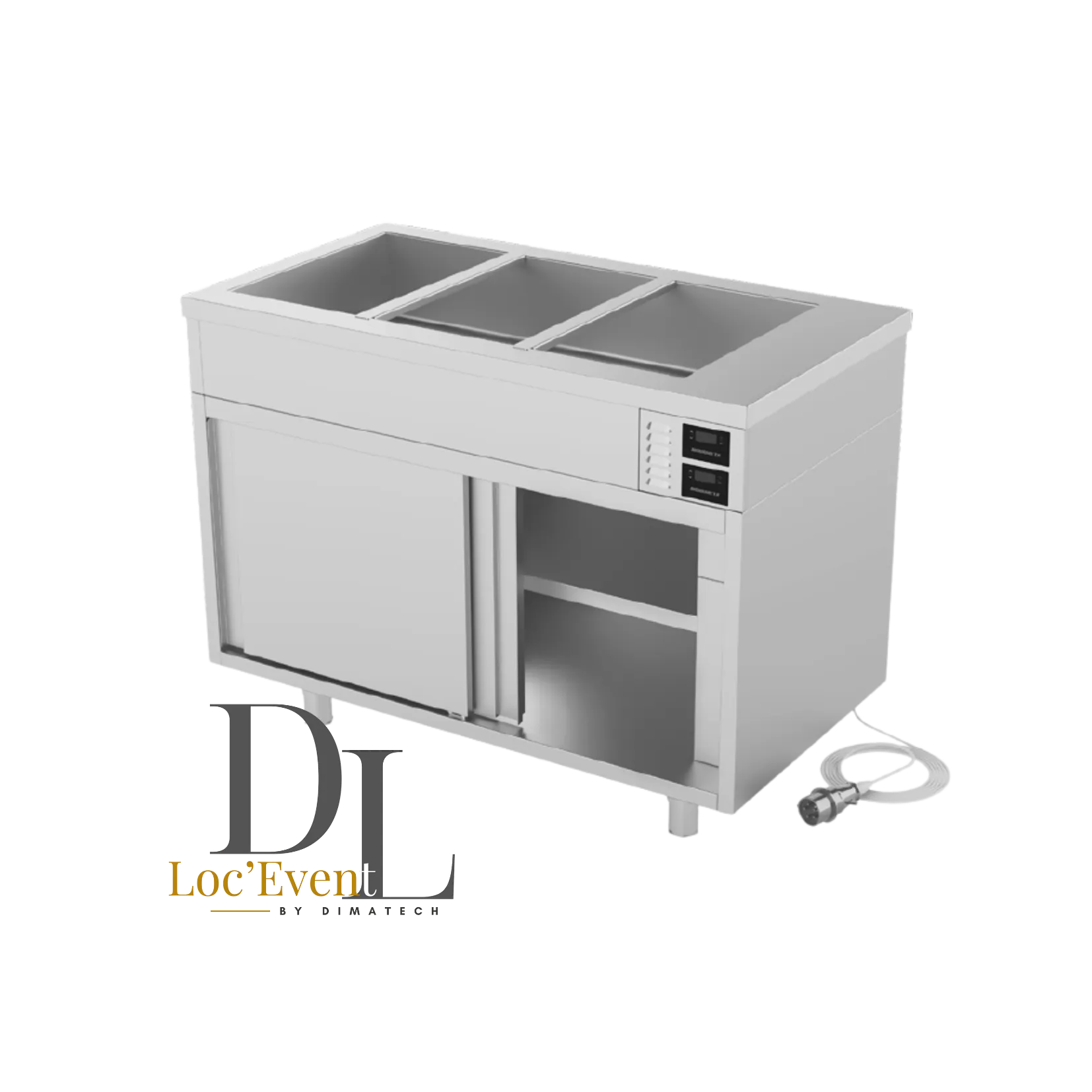 Armoire chauffante avec bain marie